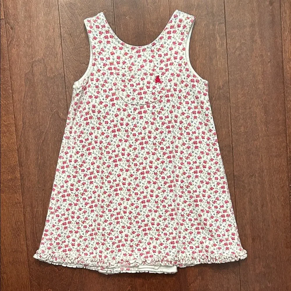Vintage Baby Gap Floral Sleeveless Pinafore Dress, Size 3
